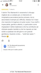 Recensioni Tito Marianetti Google 